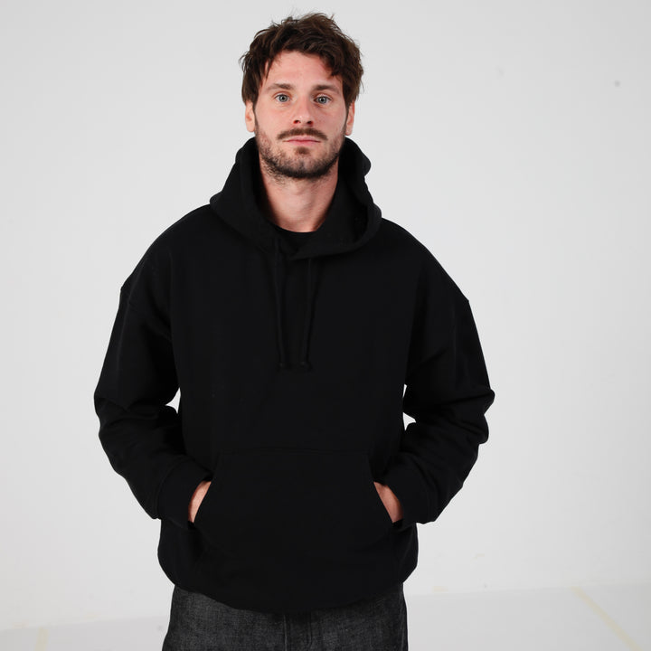 black hoodie "located in paris"