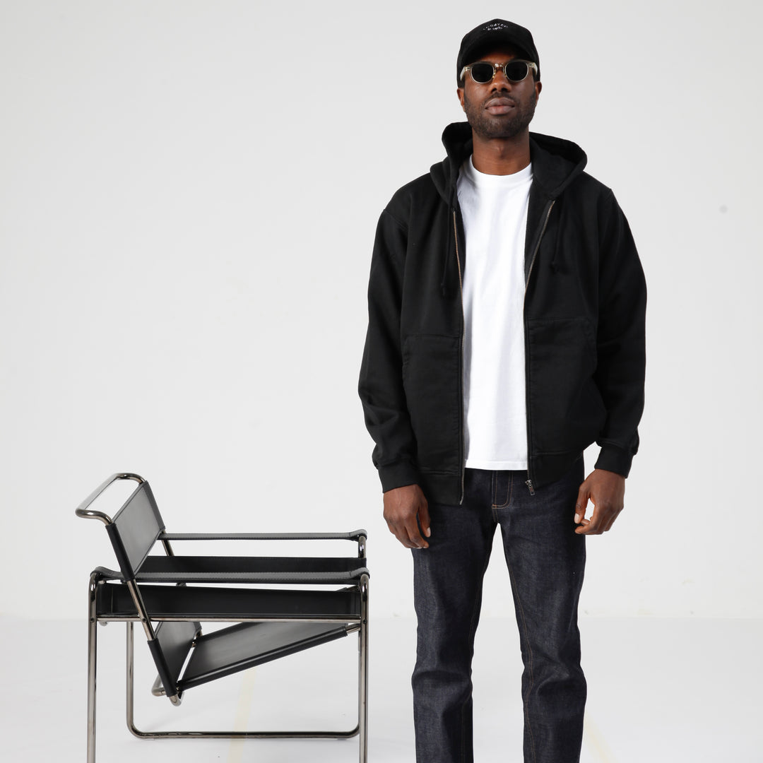 black zipped "located in LA"