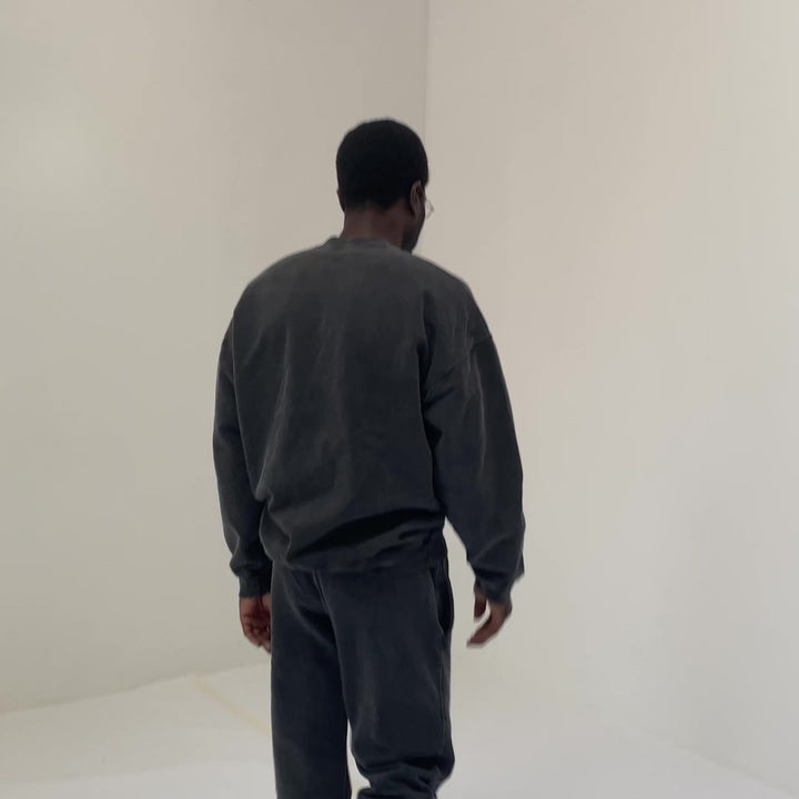 faded crewneck "located in paris"